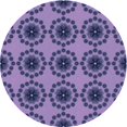 thumbnail image 1 of Ahgly Company Tapis Rond Lavable en Machine Intérieur Transitionnel Mimosa Violet, 3 Pieds Rond, 1 of 7