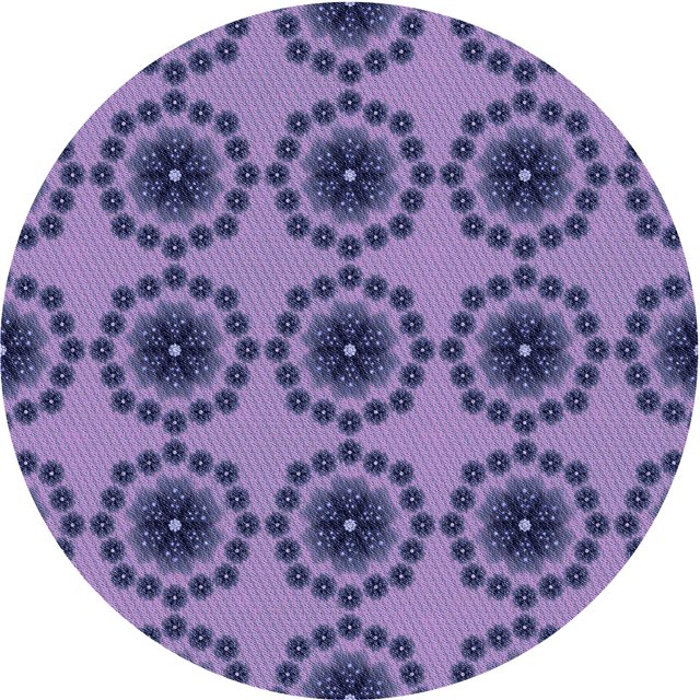Ahgly Company Tapis Rond Lavable en Machine Intérieur Transitionnel Mimosa Violet, 3 Pieds Rond