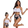thumbnail image 1 of Girls Swimsuits Floral Leaf: 2PCS Printed Bathing Suit Beach Swimwear for Kids, 1 of 2