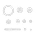 thumbnail image 1 of Flourishing Scale Board Universal Ruler Drawing Set Doodle Pattern Drawing Board Set 5ml, 1 of 3