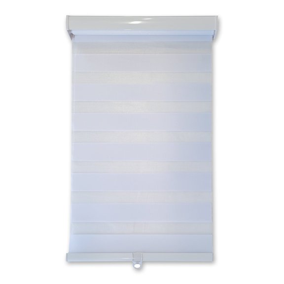 ITY Olivia Stone - Store Alterné Sans Cordon pour Fenêtre 52 Pouces X 84 Pouces Blanc