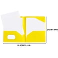 thumbnail image 3 of ZTTD Plastic Folders with Pockets, Pack of 1, Poly Two Pocket Folder, Heavy Duty 2 Pocket File Folders A5 Size, 2-Pocket Folders for Home and Office (Style5-Yellow), 3 of 5
