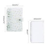 A6 Budget Envelope Binder Budget Planner Binder with Clear Sequin Cover 8 Zipper Pockets Card Pouch Double Pocket and Labels