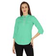 thumbnail image 1 of Inkmeso Stylish Mandarin Collar Top For Women Casual Solid Relaxed-Fit Zipper Front Tunic, 1 of 1