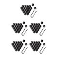 thumbnail image 2 of Maytalsory 20 Pièces de Voiture Écrou de Roue Bouchons Moyeu Automatique Couvercle Vis de Remplacement Anti-Poussière Noir 19mm 5Set, 2 of 6