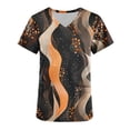 thumbnail image 4 of Pisexur Womens Scrub Tops Boasting Colorful Floral Prints Along With Short Sleeve Scrub Tops Suitable for Nursing Uniforms With Convenient Pockets, 4 of 4