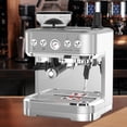 thumbnail image 2 of Twister.CK Stainless Steel Espresso Machine, Espresso Machine with Milk Frother and Grinder for Home Office Maker 2.5L Water Tank, 15 Bar, Silver, 2 of 11