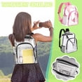 thumbnail image 2 of RXIRUCGD Heavy Duty Transparent Clear Backpack See Through Backpacks for School,Sports,Work,Stadium,Security Travel,College Black, 2 of 6