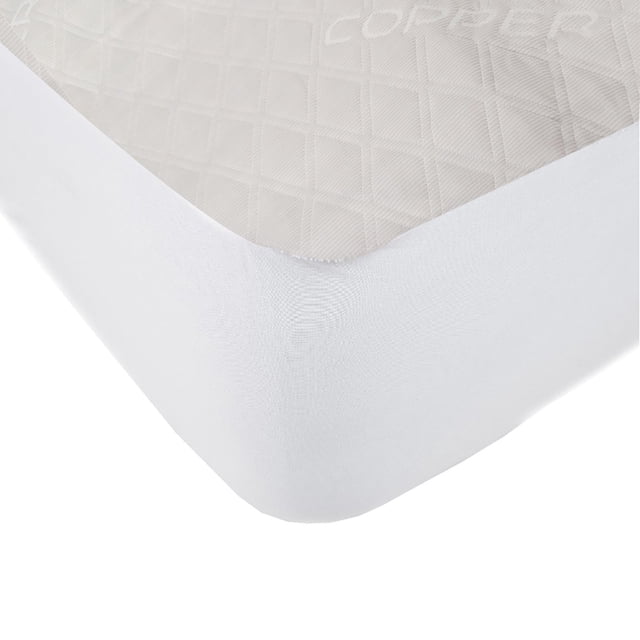 Cotton House - Copper Infused Mattress Protector, Hypoallergenic, Double Size, Beige