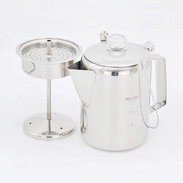 thinsony Stainless Steel 9 Cups Percolator Coffee Maker for Outdoor Camping