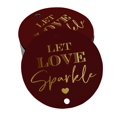 thumbnail image 1 of Inkdotpot Real Gold Foil Let Love Sparkle Wedding Tags Favor Hang Paper Tags 50 Pieces, 1 of 6