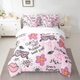 thumbnail image 2 of YST 7-Piece Comforter Set with Decorative Sheet Set, Pink Lips Diva Theme, Full Size, Polyester, Bed in a Bag, 2 of 5