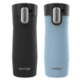 thumbnail image 1 of Contigo AUTOSEAL West Loop Stainless Steel Travel Mug, 16 oz, 2-Pack (Black & Blue), 1 of 2