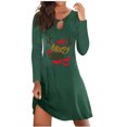 thumbnail image 1 of CEHVOM Robe Longue Aguichant de Noël pour Femmes avec Imprimé Père Noël, 1 of 3
