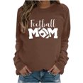 thumbnail image 1 of Pisexur Chandails en Molleton pour Femmes Imprimé Graphique Lettre Chandails en Molleton de Football pour Femmes Chandails en Molleton d'Automne Décontractés Col Rond Chandails en Molleton Manches Longues pour Femmes Blouses Coupe Ample Pull Tops, 1 of 2