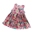 thumbnail image 1 of Yanlir Robe d'Été Sans Manches à Encolure Ronde pour Tout-Petites Filles 1-7 Ans, Robe Décontractée à Imprimé Graphique pour Adorable (Multicolore#5, 4 Ans), 1 of 5