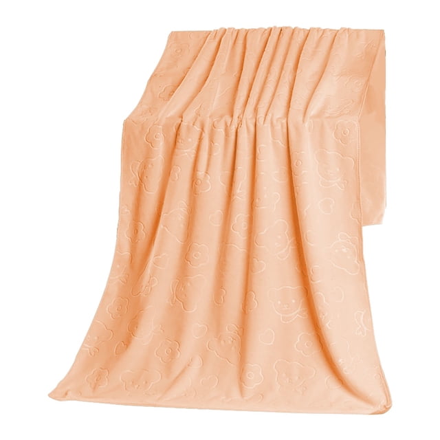 Home Kitchen Bathroom Textile Deals!Pcksrro 2pcs Fine Fiber Embossed Teddy Bear Towel Strong Water Absorption Soft And Thick Towel