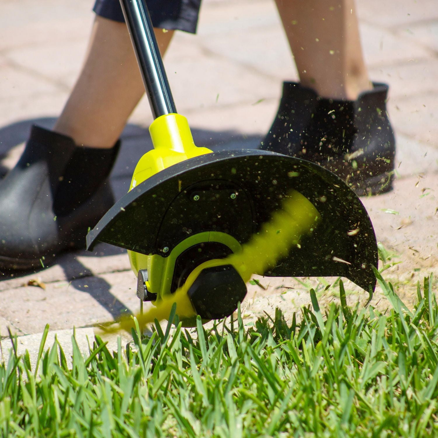 Sun Joe 24V-SB10-LTE 24-Volt iON+ Cordless SharperBlade Stringless Lawn Trimmer Kit, 10-Inch, W/ 2.0-Ah Battery and Charger