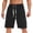 Black, variant on matoen Men Summer Casual Sport Shorts Solid Color with Pocket Half Pants Straight Drawstring Elastic Waist Shorts