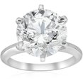 thumbnail image 1 of 4 ct Round Diamond Solitaire Engagement Ring 14k White Gold, 1 of 3
