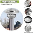 thumbnail image 5 of Liquidation! Denhf Capuchon Rond de Cheminée en Acier Inoxydable de 3 Pouces, Couvercle de Cheminée avec Moustiquaire pour l'Extérieur, Capuchon de Cheminée pour Tuyau de Poêle, Capuchon d'Évent d'Évacuation de Toit, Couvercle d'Évent de Toit de Foyer, Argent, 5 of 5