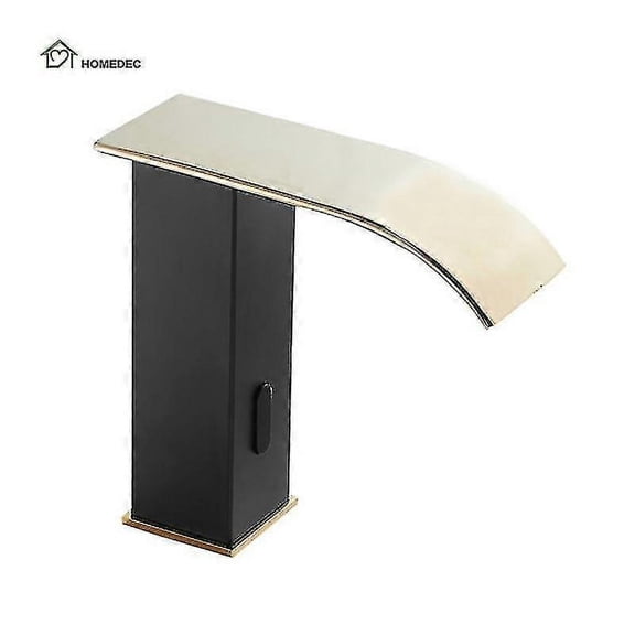 Smart Automatic Motion Sensor Black Gold Bathroom Water Tap Electric Infrared Basin Sink Faucet