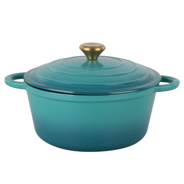 3.5 Litre Kitchen Star Cast Iron Dutch Oven 24cm, TEAL