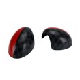 thumbnail image 3 of 2x Black/Grey Checkered Red Mirror Covers for MINI Cooper R55 R56 R57, 3 of 11