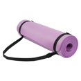 thumbnail image 1 of Fitvids 1/2" Thick High Density Exercise Yoga Mat, Carrying Strap, Taro Purple, 1 of 7