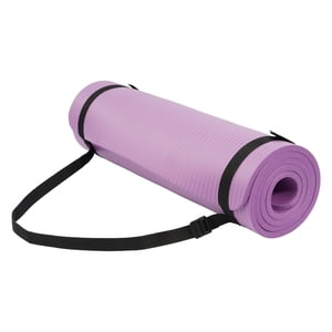 Fitvids 1/2" Tapis d'exercice de haute densité, porte-sangle, Taro violet