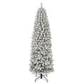 thumbnail image 1 of Puleo 7.5ft Pre-lit Slim Frosted Birmingham Fir Tree, 1 of 7