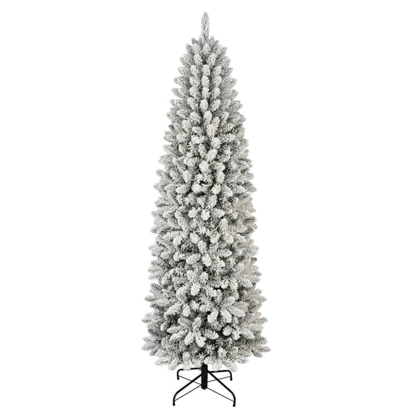 Puleo 7.5ft Pre-lit Slim Frosted Birmingham Fir Tree