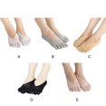 thumbnail image 4 of stanreset Polyester Low-Cut Liners Socks Women Adore Feet Happy All Day Long General Size Toe Socks Skin Color 1Set, 4 of 6