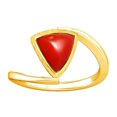 thumbnail image 1 of Divya Shakti Bague Panchdhatu en Corail Rouge Triangle de 11,25-11,50 Carats Moonga Munga pour Femmes, 1 of 5