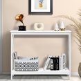thumbnail image 3 of Giantex  Console Table, Sofa Side Table w/Heavy-Duty Support & X-Shaped, Narrow Accent Entryway Table, White, 3 of 8