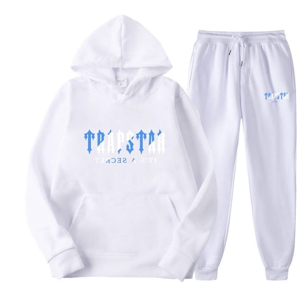 2023 New Blue TRAPSTAR Letter Print Men's Sweatshirt Trendy Men's