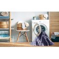 thumbnail image 2 of Ahgly Company Tapis d'Intérieur Lavable en Machine Carré Bleu Transitionnel, 6 Pieds Carré, 2 of 7