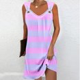 thumbnail image 1 of Pisexur Robe Sans Manches à Col en V pour Femme Été Confort Mode Couleur Unie Poche Robe Sans Manches à Col en V Robe pour Femme, 1 of 5