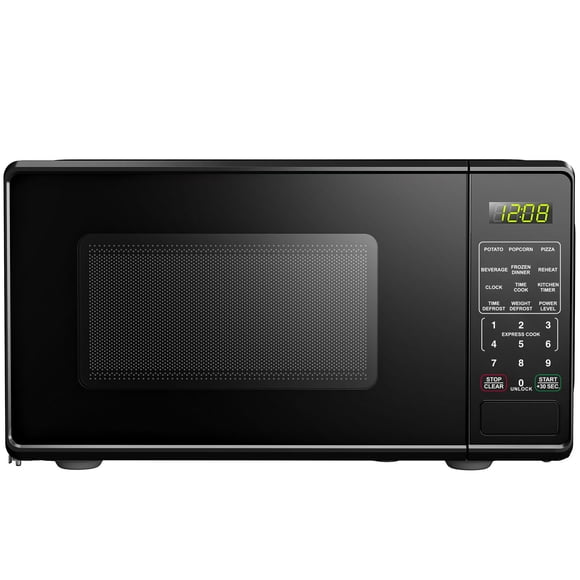 Mainstays 0.7 Cu ft Countertop Microwave Oven, 700 Watts , Black