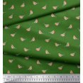 thumbnail image 1 of Soimoi Green Rayon Fabric American Robin Bird Print Fabric by The Yard 56 Inch Wide, 1 of 5