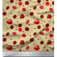 thumbnail image 1 of Soimoi Rayon Fabric Raspberry,Strawberry & Cherry Fruits Print Fabric by Yard 56 Inch Wide, 1 of 3