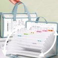 thumbnail image 1 of RXIRUCGD A4 Organ Bag Horizontal And Vertical Models Handheld Multilayer 13 Compartments Students Test Paper Clip File Bag Data Classification Organizing Organizer, 1 of 6