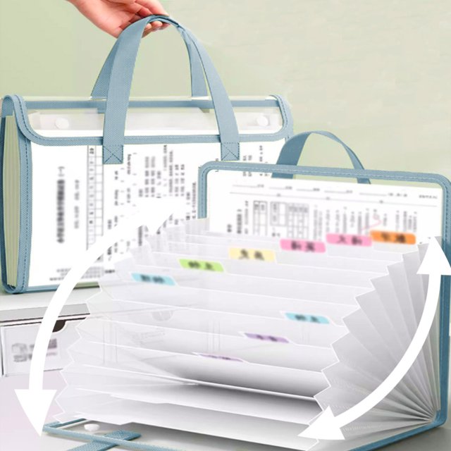 RXIRUCGD A4 Organ Bag Horizontal And Vertical Models Handheld Multilayer 13 Compartments Students Test Paper Clip File Bag Data Classification Organizing Organizer