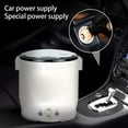 thumbnail image 3 of Wweixi Car Rice Cooker Mini Cooking Tools 24V Multifunctional 1L Electric Heater Dormitory House Food Steamer Appliance Machine 24V/White 24V, 3 of 8