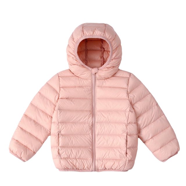Tranfacy Kids Packable Hooded Puffer Jacket for 2-14 Years Lightweight Zipper Pocket with Storage Bag