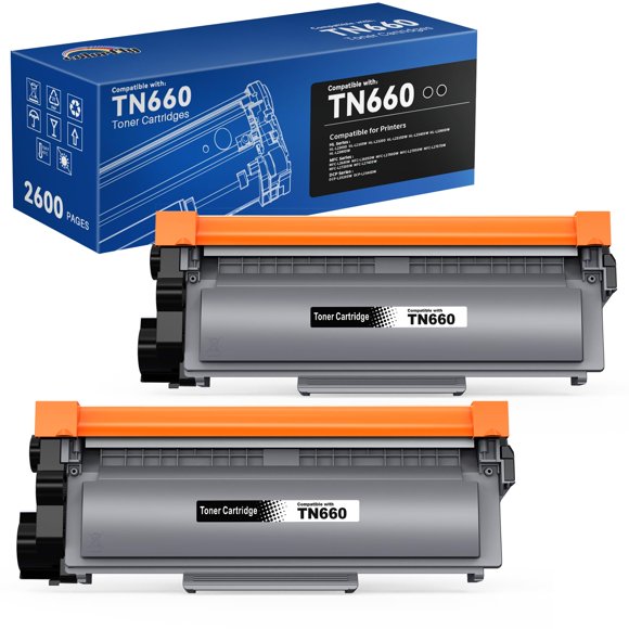 TN660 Toner Cartridge Replacement for Brother TN660 TN-660 TN630 TN-630 Black Compatible with HL-L2300D HL-L2340DW HL-L2380DW DCP-L2520DW DCP-L2540DW