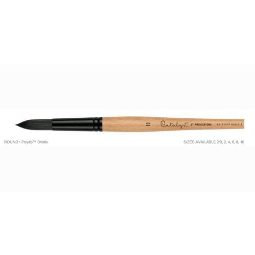 DIXON TIC/PRINCETON BRUSH 6400R8 CATALYST POLYTIP SYNTHETIC BRISTLE LH ROUND 8