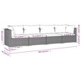 thumbnail image 4 of vidaXL 4 Piece Garden Lounge Set with Cushions Poly Rattan Brown, 4 of 4