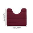 thumbnail image 2 of Bathroom Rugs and Mats Sets,Foam Bath Mat U Shape Toilet Mats Bathroom Rugs Soft Comfortable Water Drying Absorption Non-Slip Thick Machine Washable Easier to Dry Dark, 2 of 7