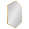 thumbnail image 1 of Kate and Laurel Rhodes Modern Hexagon Wall Mirror, 24" x 36", Gold, Chic Geometric Wall Mirror, 1 of 5